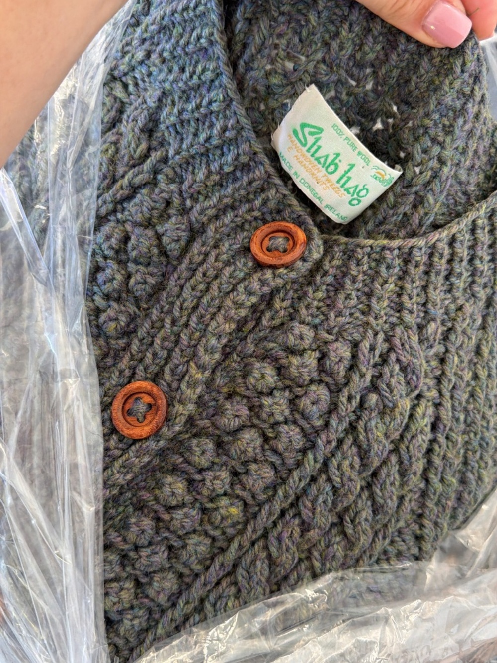 100% thick wool chunky sweater from Ireland - Picture 3 of 4